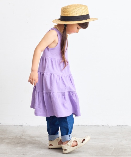 Life Support Products（ライフサポートプロダクツ）の「梨地ティアードワンピース（80～150cm）（ワンピース・キッズ・ピンク/ライトブルー/パープル・90/140/150/100/110/120/80/130/95）」の10枚目の写真