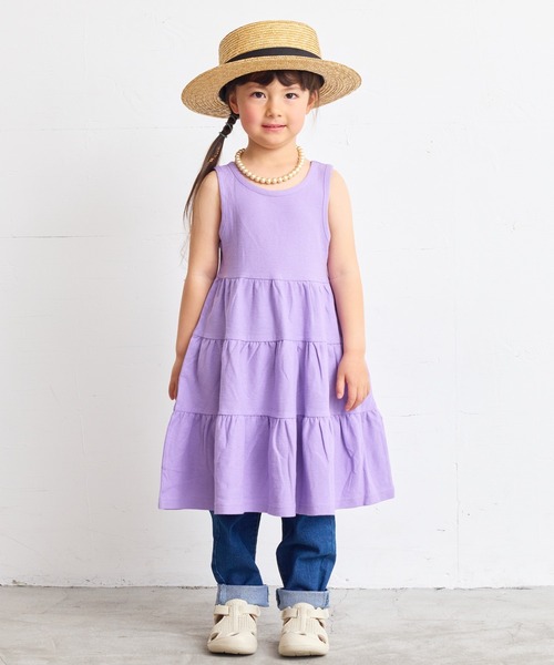 Life Support Products（ライフサポートプロダクツ）の「梨地ティアードワンピース（80～150cm）（ワンピース・キッズ・ピンク/ライトブルー/パープル・90/140/150/100/110/120/80/130/95）」の8枚目の写真