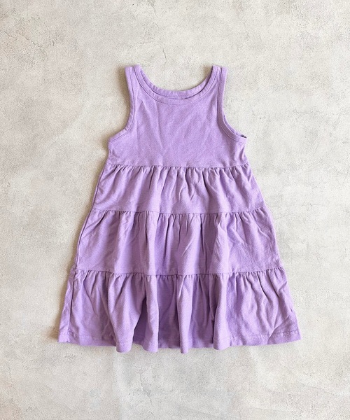 Life Support Products（ライフサポートプロダクツ）の「梨地ティアードワンピース（80～150cm）（ワンピース・キッズ・ピンク/ライトブルー/パープル・90/140/150/100/110/120/80/130/95）」の4枚目の写真
