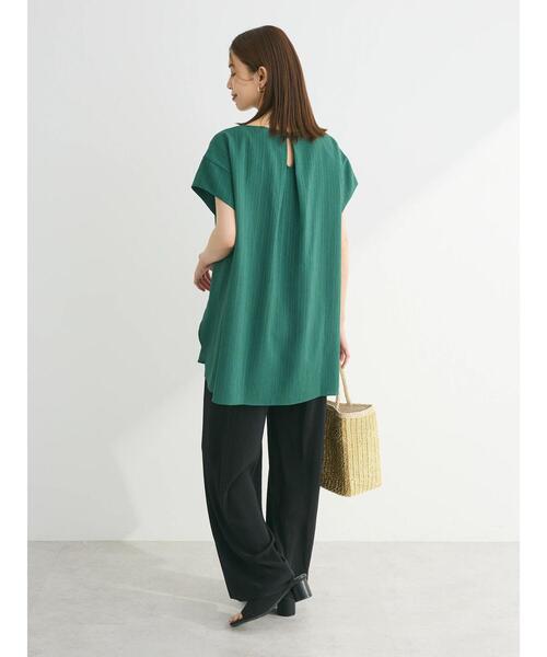 Green Parks(グリーンパークス)の「セルフカットプリーツワイドパンツ(その他パンツ・レディース・ブラック系その他2/ブラウン系その他4/ベージュ系その他2/ブラック・FREE)」の12枚目の写真