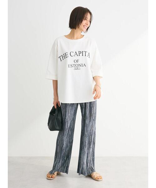 Green Parks(グリーンパークス)の「セルフカットプリーツワイドパンツ(その他パンツ・レディース・ブラック系その他2/ブラウン系その他4/ベージュ系その他2/ブラック・FREE)」の14枚目の写真