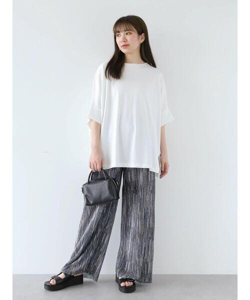 Green Parks(グリーンパークス)の「セルフカットプリーツワイドパンツ(その他パンツ・レディース・ブラック系その他2/ブラウン系その他4/ベージュ系その他2/ブラック・FREE)」の18枚目の写真