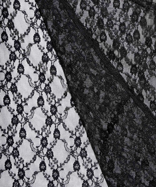 PUNYUS（プニュズ）の「リボン付きレースレイヤードスカート（スカート・レディース・ホワイト/ブラック・2/4/3/1）」の12枚目の写真