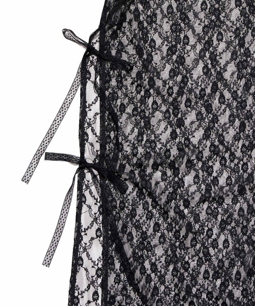 PUNYUS（プニュズ）の「リボン付きレースレイヤードスカート（スカート・レディース・ホワイト/ブラック・2/4/3/1）」の13枚目の写真