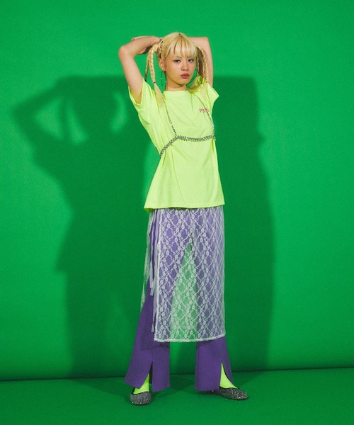 PUNYUS（プニュズ）の「リボン付きレースレイヤードスカート（スカート・レディース・ホワイト/ブラック・2/4/3/1）」の17枚目の写真