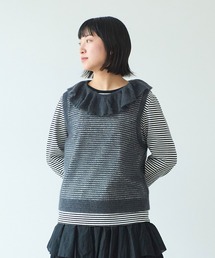 ●7G mohair フリル衿ベスト