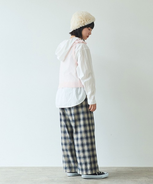 bulle de savon(ビュルデサボン)の「●7G mohair フリル衿ベスト(ニット/セーター・レディース・チャコールグレー/ピンク/ミント・FREE)」の13枚目の写真