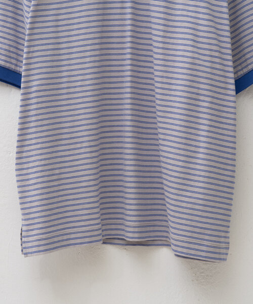 WHIMSIC(ウィムジック)の「【UNISEX】レトロボーダーポロシャツ(ポロシャツ・メンズ・グレー/イエロー/チャコールグレー・FREE)」の8枚目の写真