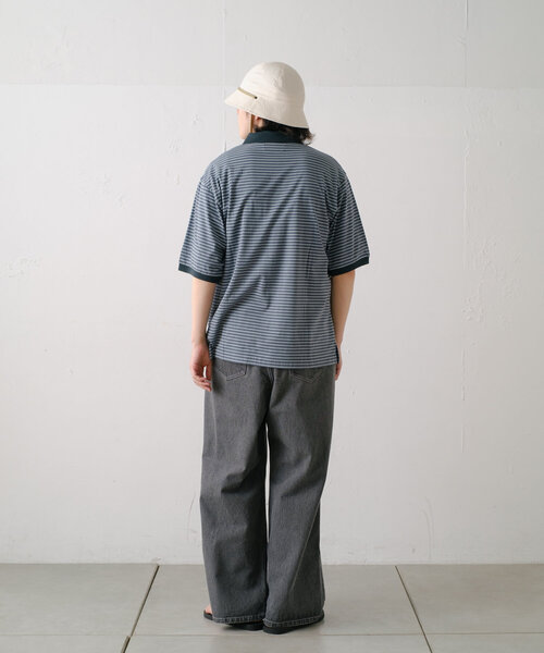 セール】【UNISEX】レトロボーダーポロシャツ（ポロシャツ