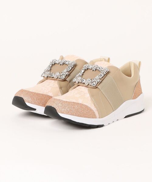 ALETTA(アレッタ)の「軽量 きらめき ビジュースニーカー(スニーカー・レディース・ブラック/ベージュ/ホワイト・S/M/L/LL)」の16枚目の写真