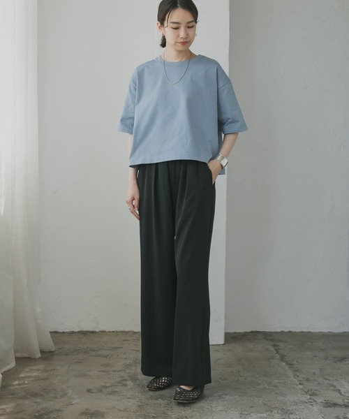 URBAN RESEARCH(アーバンリサーチ)の「『MADE IN JAPAN』ストレッチタックワイドパンツ(その他パンツ・レディース・ブラック/ベージュ・FREE)」の5枚目の写真