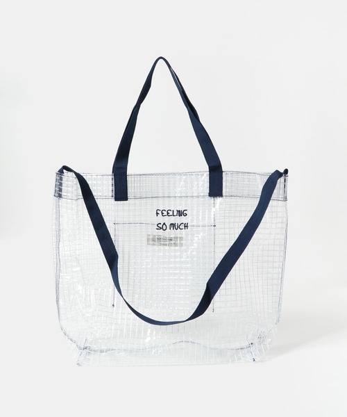 URBAN RESEARCH Sonny Label（アーバンリサーチサニーレーベル）の「ビッグプールバッグ（トートバッグ・レディース・イエロー/ライトブルー/ホワイト・ONE）」の8枚目の写真