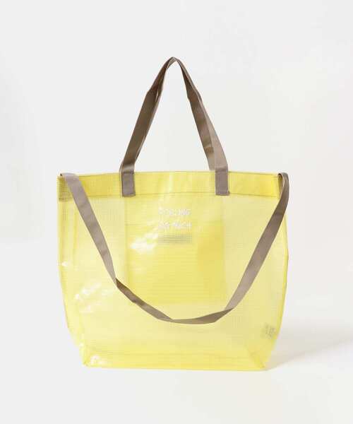 URBAN RESEARCH Sonny Label（アーバンリサーチサニーレーベル）の「ビッグプールバッグ（トートバッグ・レディース・イエロー/ライトブルー/ホワイト・ONE）」の9枚目の写真