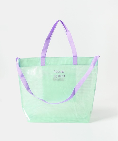 URBAN RESEARCH Sonny Label（アーバンリサーチサニーレーベル）の「ビッグプールバッグ（トートバッグ・レディース・イエロー/ライトブルー/ホワイト・ONE）」の10枚目の写真