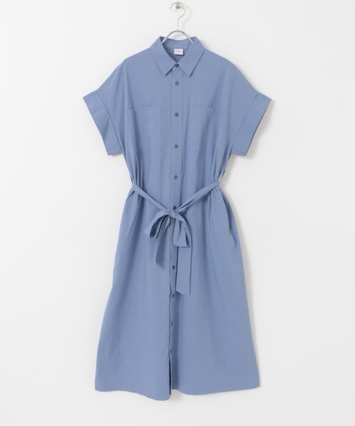 極美品✨URBAN RESEARCH DOORS リボン シャツワンピース 紺 極美品✨URBAN RESEARCH DOORS リボン シャツワンピース 紺