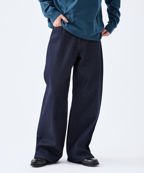 B.C STOCK（ベーセーストック）の「12.5oz DENIM J/W 5ポケットパンツ（デニムパンツ・メンズ・ネイビー/ブラック・LARGE/MEDIUM）」の4枚目の写真