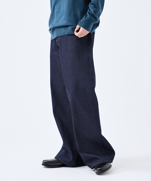 B.C STOCK（ベーセーストック）の「12.5oz DENIM J/W 5ポケットパンツ（デニムパンツ・メンズ・ネイビー/ブラック・LARGE/MEDIUM）」の5枚目の写真