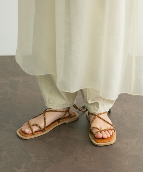 KBF（ケイビーエフ）の「ドローコードサンダル（サンダル・レディース・ブラウン/ブラック・38/37/36）」の13枚目の写真