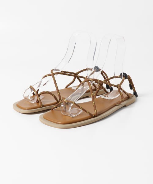 KBF（ケイビーエフ）の「ドローコードサンダル（サンダル・レディース・ブラウン/ブラック・38/37/36）」の6枚目の写真