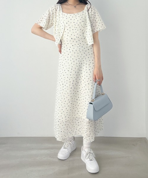 Heather（ヘザー）の「花柄カットワンピース2P 139063