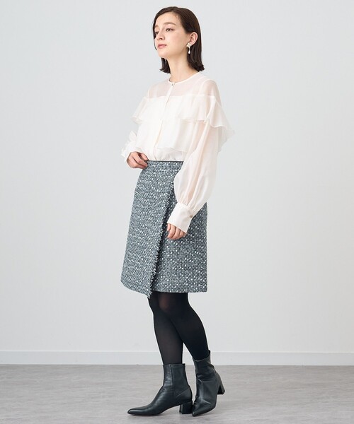 ANAYI(アナイ)の「シアーオーガンジーラッフル ブラウス(シャツ/ブラウス・レディース・ホワイト/ブラック/ピンク・38/36)」の17枚目の写真