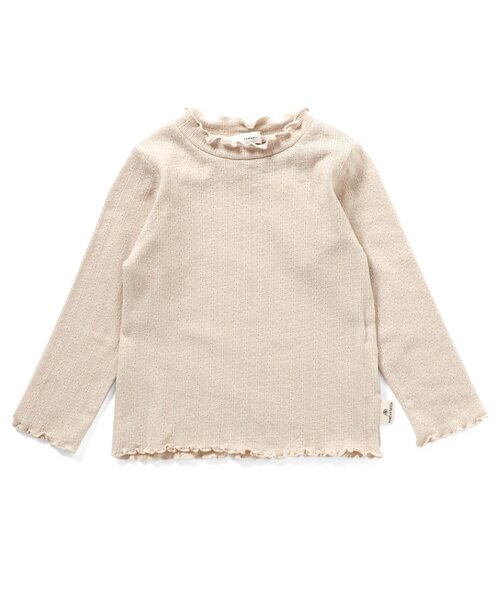 Seraph(セラフ)の「針抜きテレコ長袖Tシャツ(Tシャツ/カットソー・キッズ・グレー/ベージュ/チャコール/ピンク・70/80/90/95/100/110/120/130/140)」の3枚目の写真