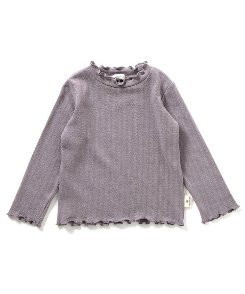 Seraph(セラフ)の「針抜きテレコ長袖Tシャツ(Tシャツ/カットソー・キッズ・グレー/ベージュ/チャコール/ピンク・70/80/90/95/100/110/120/130/140)」の1枚目の写真