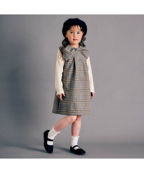 Seraph(セラフ)の「針抜きテレコ長袖Tシャツ(Tシャツ/カットソー・キッズ・グレー/ベージュ/チャコール/ピンク・70/80/90/95/100/110/120/130/140)」の12枚目の写真