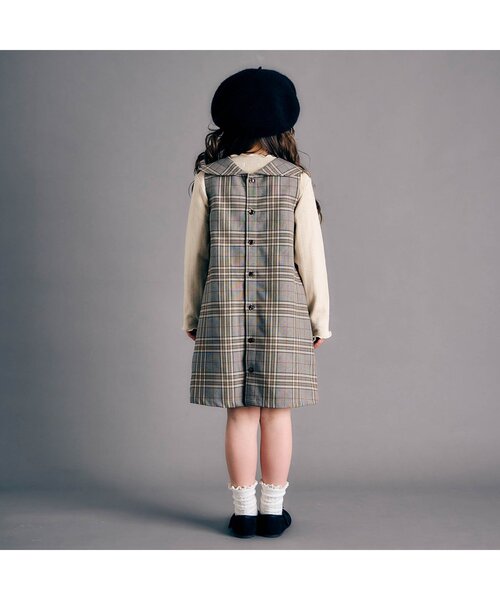 Seraph(セラフ)の「針抜きテレコ長袖Tシャツ(Tシャツ/カットソー・キッズ・グレー/ベージュ/チャコール/ピンク・70/80/90/95/100/110/120/130/140)」の11枚目の写真