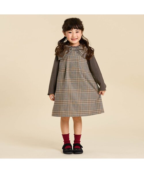 Seraph(セラフ)の「針抜きテレコ長袖Tシャツ(Tシャツ/カットソー・キッズ・グレー/ベージュ/チャコール/ピンク・70/80/90/95/100/110/120/130/140)」の10枚目の写真