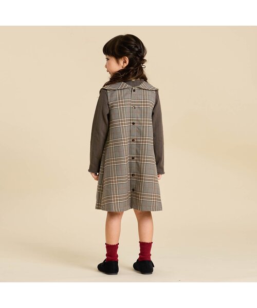 Seraph(セラフ)の「針抜きテレコ長袖Tシャツ(Tシャツ/カットソー・キッズ・グレー/ベージュ/チャコール/ピンク・70/80/90/95/100/110/120/130/140)」の9枚目の写真