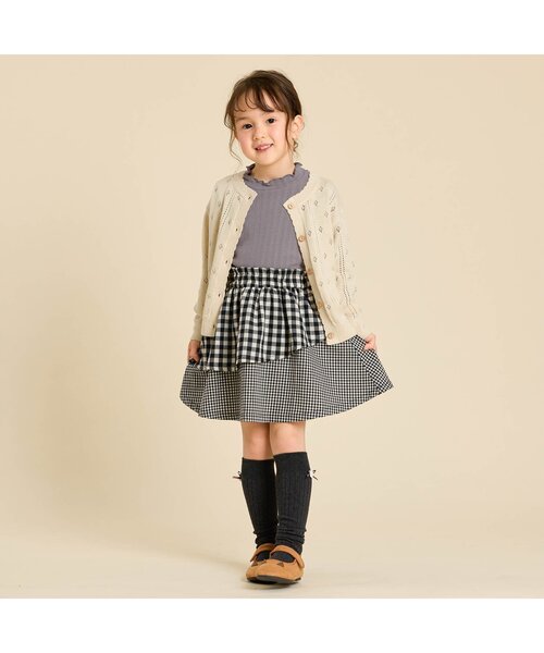 Seraph(セラフ)の「針抜きテレコ長袖Tシャツ(Tシャツ/カットソー・キッズ・グレー/ベージュ/チャコール/ピンク・70/80/90/95/100/110/120/130/140)」の8枚目の写真