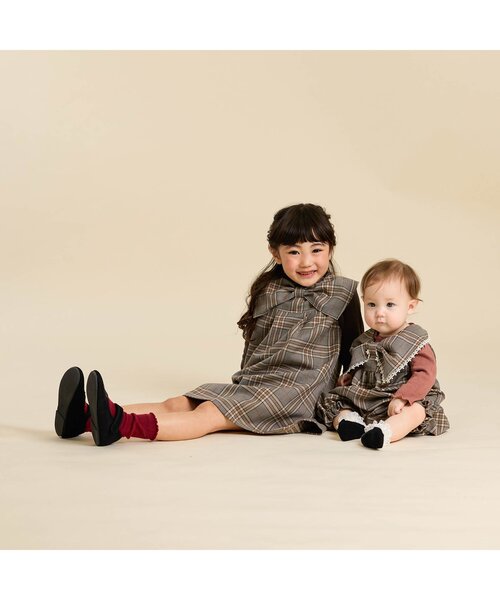 Seraph(セラフ)の「針抜きテレコ長袖Tシャツ(Tシャツ/カットソー・キッズ・グレー/ベージュ/チャコール/ピンク・70/80/90/95/100/110/120/130/140)」の6枚目の写真