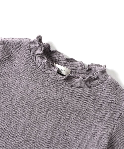 Seraph(セラフ)の「針抜きテレコ長袖Tシャツ(Tシャツ/カットソー・キッズ・グレー/ベージュ/チャコール/ピンク・70/80/90/95/100/110/120/130/140)」の5枚目の写真