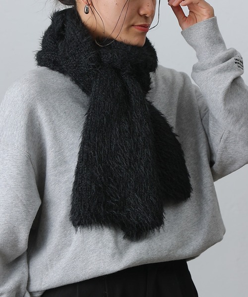 COLONY 2139(コロニートゥーワンスリーナイン)の「シャギーマフラー(マフラー・レディース・スカイブルー/ブラック/モカ・FREE)」の2枚目の写真