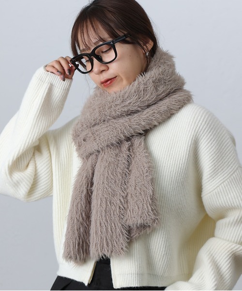 COLONY 2139(コロニートゥーワンスリーナイン)の「シャギーマフラー(マフラー・レディース・スカイブルー/ブラック/モカ・FREE)」の3枚目の写真