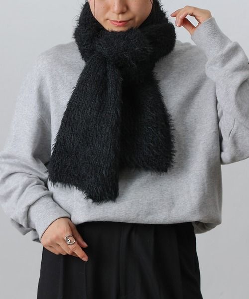 COLONY 2139(コロニートゥーワンスリーナイン)の「シャギーマフラー(マフラー・レディース・スカイブルー/ブラック/モカ・FREE)」の6枚目の写真