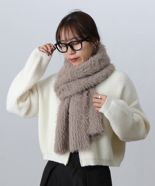 COLONY 2139(コロニートゥーワンスリーナイン)の「シャギーマフラー(マフラー・レディース・スカイブルー/ブラック/モカ・FREE)」の10枚目の写真