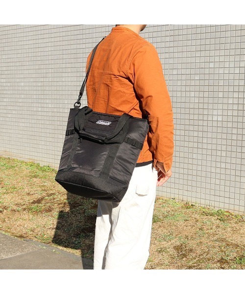COLEMAN（コールマン）の「2WAYウォーカーデイリートート（ブラックヘザー）（トートバッグ・レディース・ブラック×グレー・20L）」の11枚目の写真