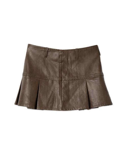 dispark(ディスパーク)の「DISPARK/ウエストカッティングフェイクレザースカート(スカート・レディース・ブラック/ブラウン・FREE)」の22枚目の写真