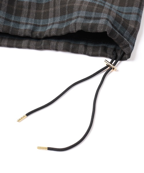 CULLNI（クルニ）の「24-AW-037B / Wool Check Cross Weave Drawstring 