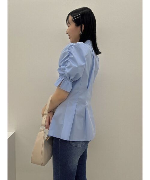 dazzlin（ダズリン）の「ペプラムタックボウタイブラウス（シャツ/ブラウス・レディース・ブラック/ブルー/グレー/オフホワイト・FREE）」の18枚目の写真