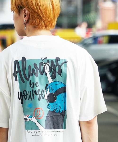 boohoo オーバーサイズ バックプリント Tシャツ ワンフォークロージング 1111clothing バックプリント tシャツ