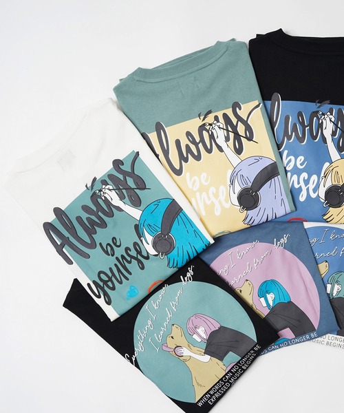 MEDM 半袖 Tシャツ ロゴ 刺繍 バックプリント 大人気 男女兼用 tシャツ 「84」「休日少女」 和柄デザイン 刺繍ミックス バック