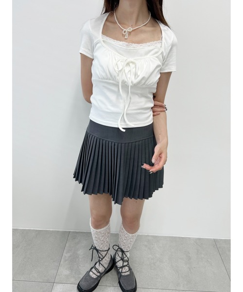PHILLY（フィリー）の「レイヤードデザイントップス（Tシャツ/カットソー・レディース・ブラック/ホワイト・FREE）」の6枚目の写真