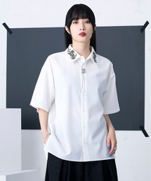 Ellno Loset | バックプリーツ刺繍シャツ(シャツ/ブラウス)