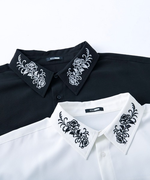 Noko tattoo GAKKIN 猫刺繍 長袖シャツ L 黒 ブラック バック