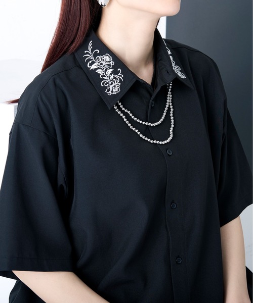 バックプリーツ刺繍シャツ（シャツ/ブラウス）｜Ellno Loset（エルノ