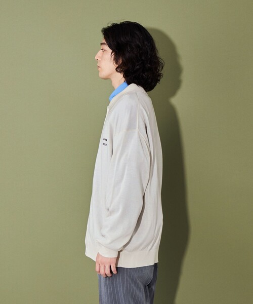 CITEN（シテン）の「＜CITEN＞ハイゲージポロカラーカーディガン（カーディガン/ボレロ・メンズ・ネイビー/オフホワイト・L/M）」の7枚目の写真