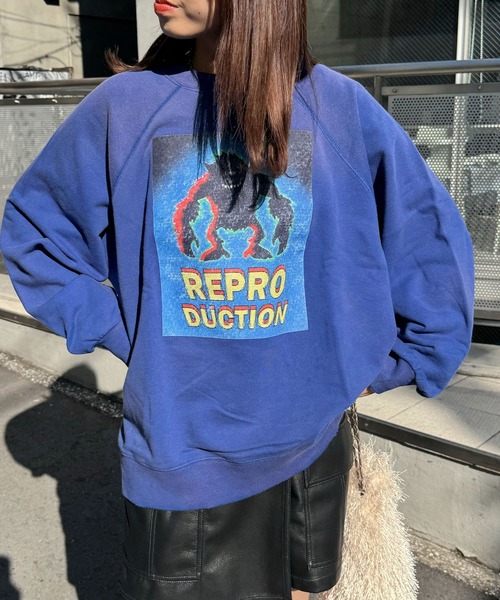 RePRODUCTION LABEL（リプロダクションレーベル）の「【RePRODUCTION LABEL / リプロダクションレーベル】ラグランスウェット（Tシャツ/カットソー・レディース・ブラック系その他/マスタード/ミント/アイボリー/ブルー/オレンジ/レッド/ブラック/ブルー系その他・FREE）」の6枚目の写真